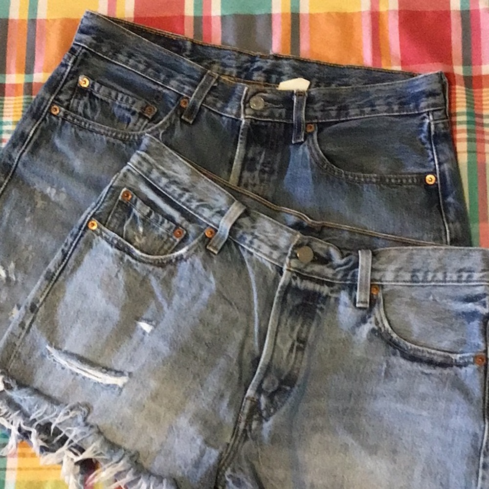3-Pair JACKPOT - 2 Levi’s 501s Cutoffs + 1 BONUS Pair of Wrangler Cutoffs